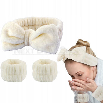 Spa Headband and Wristband Set