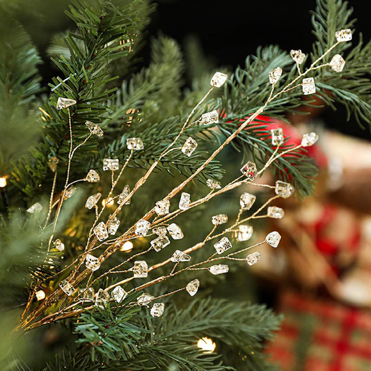 Sparkling Crystal Christmas Tree Pick - 2 Pcs, Home Xmas Tree Table Holiday Decor Ornament