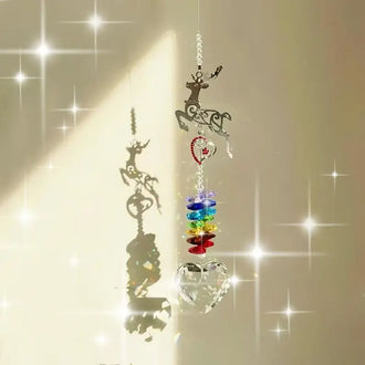 Sparkling Reindeer Crystal Suncatcher