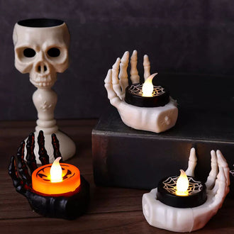 Spooky Skeleton Hand Candle Light