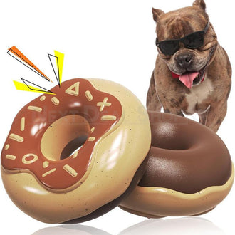 Squeaky Donut Dog Toy