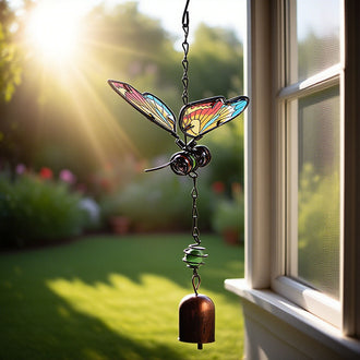 Stained Glass Butterfly Wind Chime