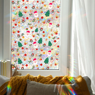 Stained Glass Christmas Window Film