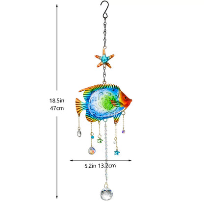 Stained Glass Tropical Fish Crystal Suncatcher Window Hanging Decor-View 3-Next Deal Shop