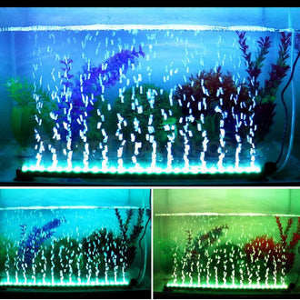 Submersible Aquarium Color-Changing Bubble LED Decoration Set