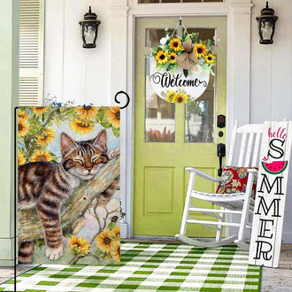 Summer Cat Garden Flag