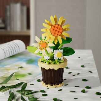 Sunflower Potted Plant Building Blocks