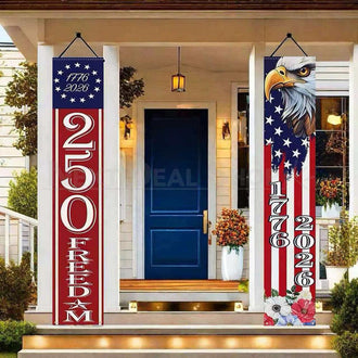 USA 250th Anniversary Patriotic Door Banner Set