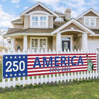 USA 250th Anniversary Patriotic Outdoor Banner