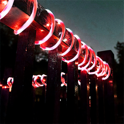 USB Powered Festive Candy Cane Rope LED String Lights - 16.4 Ft, Christmas Party Home Lighting