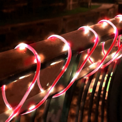 USB Powered Festive Candy Cane Rope LED String Lights - 16.4 Ft, Christmas Party Home Lighting