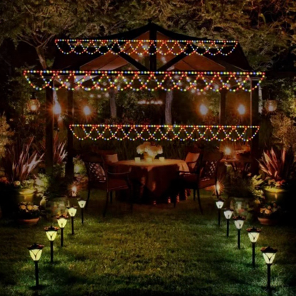 USB Powered Multicolor Semicircle LED String Lights - 13 Ft, Holiday Home Lighting