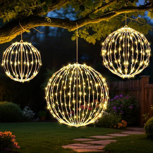 USB Powered Warm White LED Christmas Ball Light - 11.8-Inch, Home Yard Garden Holiday Party Festival Decor Lighting