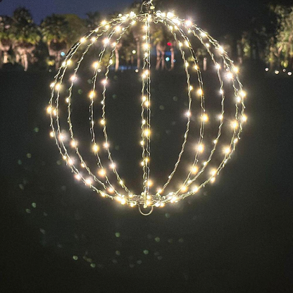USB Powered Warm White LED Christmas Ball Light - 11.8-Inch, Home Yard Garden Holiday Party Festival Decor Lighting