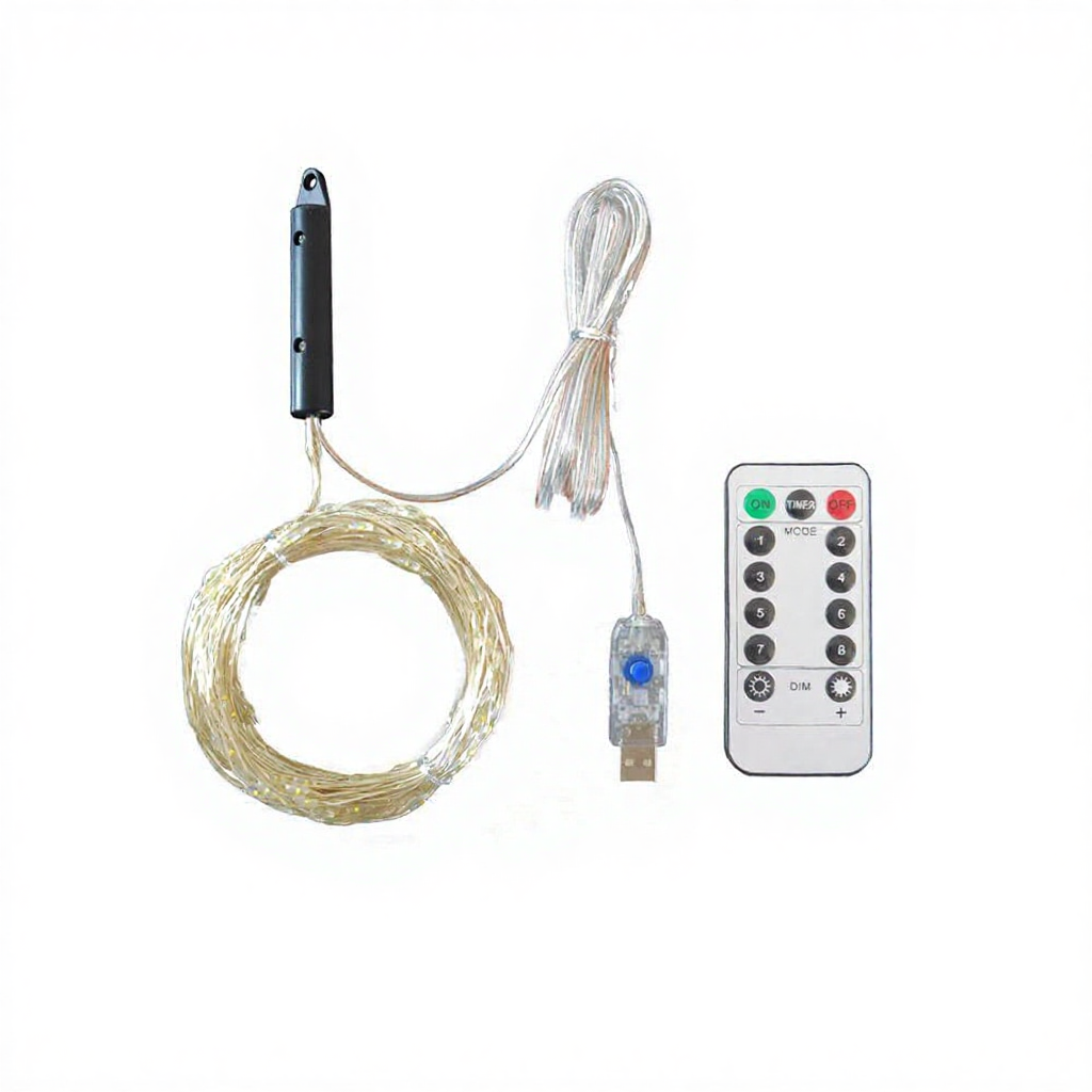 USB-Powered Warm White LED Waterfall Christmas Tree Lights - 20 Strands, 6.56ft, 400 LED, Tree Holiday Lighting