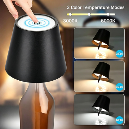 USB Rechargeable LED Wine Bottle Stopper Light - Modern Dining & Patio Bar Lighting-Black-View 2-Next Deal Shop