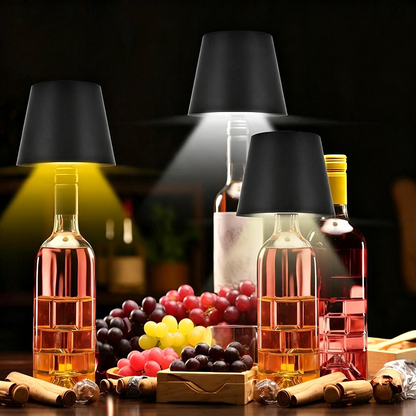 USB Rechargeable LED Wine Bottle Stopper Light - Modern Dining & Patio Bar Lighting-Black-View 4-Next Deal Shop