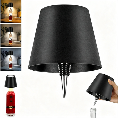 USB Rechargeable LED Wine Bottle Stopper Light - Modern Dining & Patio Bar Lighting-Black-View 5-Next Deal Shop