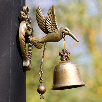 Vintage Metal Hummingbird Doorbell