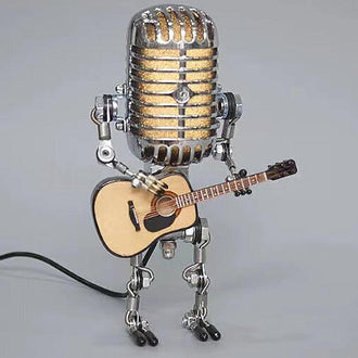 Vintage Microphone Guitar Lamp