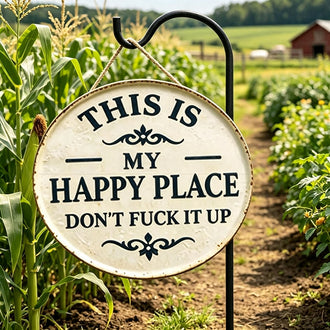 Vintage Quote Metal Garden Sign - 11.8 Inch, Fence & Wall Decor