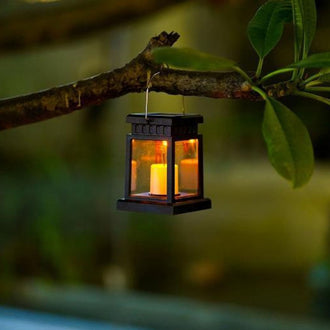 Vintage Solar Powered Candle Lantern