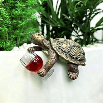 Whimsical Resin Turtle Pot Hugger -  Garden Bed & Pot Accent