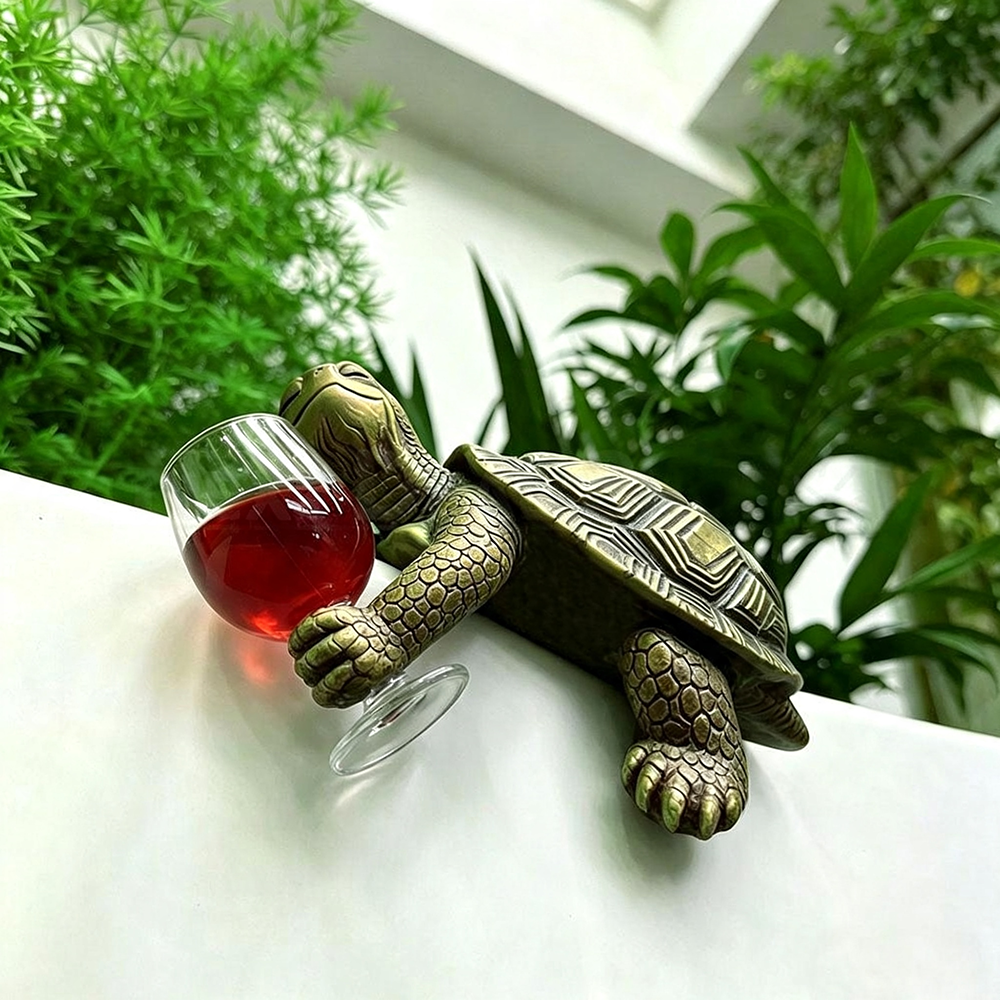 Whimsical Resin Turtle Pot Hugger - Garden Bed & Pot Accent-View 2-Next Deal Shop