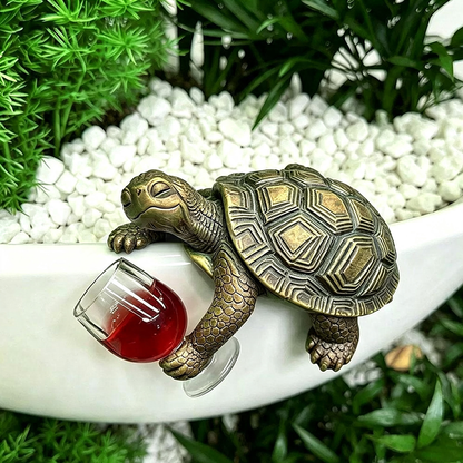 Whimsical Resin Turtle Pot Hugger - Garden Bed & Pot Accent-View 3-Next Deal Shop