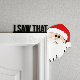 Wooden Santa Door Frame Decor