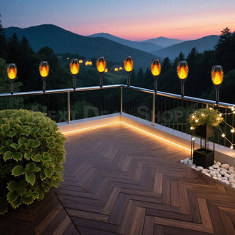 Zip-Tie Solar Powered Flickering Flame Torch Light