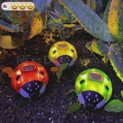 Solar Powered LED Ladybug Garden Light - Waterproof Outdoor Lawn Patio Garden Lighting