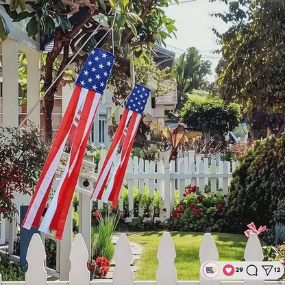 Patriotic American Flag Windsock - Home Yard Porch Patio Outdoor Decor