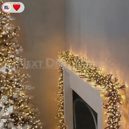 Solar Powered Festive Firecracker LED String Lights - Weatherproof Outdoor Holiday Home Garden Party Decor Lighting