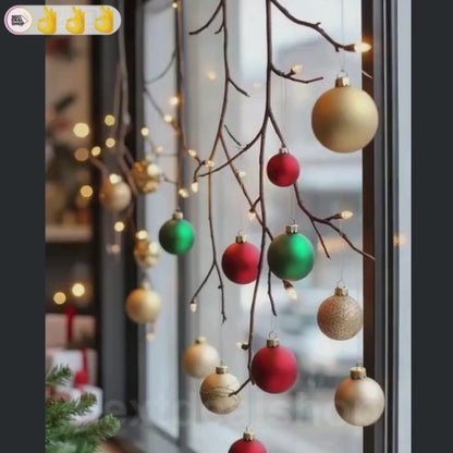 Battery Powered LED Decorative Twig Lights - Set of 2, Home Living Room Vase Xmas Holiday Indoor Party Table Decor Lighting