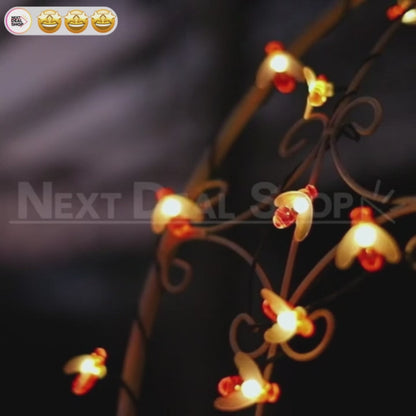 Solar‑Powered LED Bee String Lights - Home Yard Garden Patio Outdoor Decor Lighting