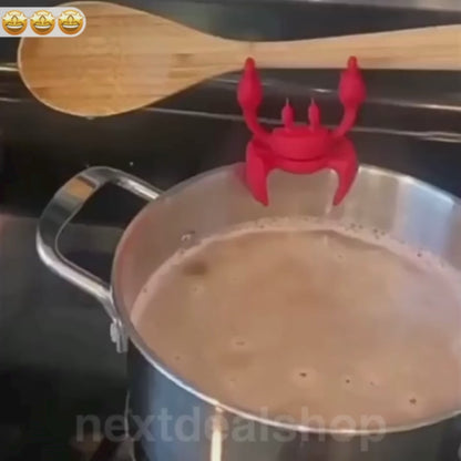 Novelty 2 in 1 Silicone Crab Design Spoon Rest & Steam Releaser  -  Kitchen Counter Accessory