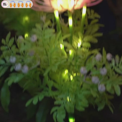 Solar Powered Warm White LED Flower Garden Stake Lights - Weatherproof Lawn & Pathway Lighting