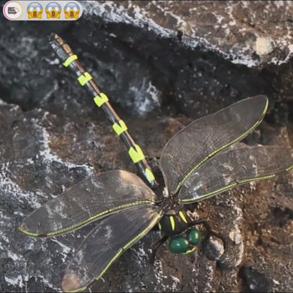 Realistic Nature 3D Waterproof Artificial Dragonfly Bug Repellent - 4-Pack, 5.4-Inch, Outdoor Garden Decor