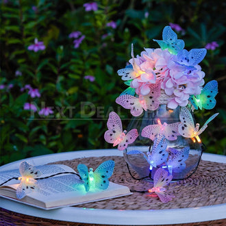 12 Butterfly LED Solar Fairy Lights