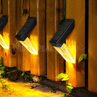 2 Pack - Solar Powered Outdoor Deck Fence Light