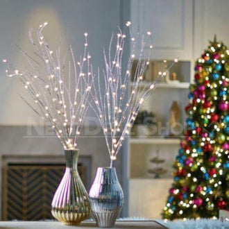 2 Pcs Silver Branch LED Twig Light