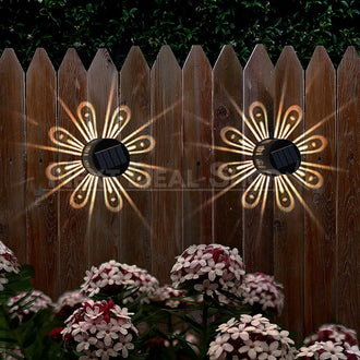 2 Pcs Solar-Powered Color Changing Wall Light