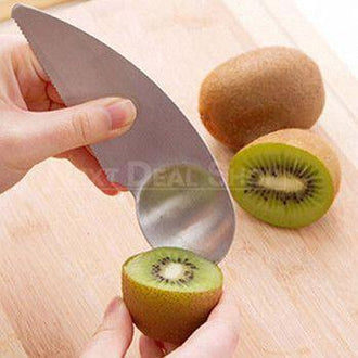 2 in 1 Stainless Steel Kiwi Cutter with Half Dig Spoon