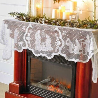 20"x90" Christmas Decor Fireplace Scarf