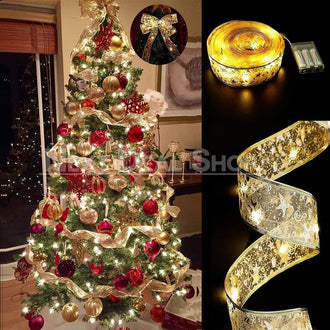 32ft LED Light Up Christmas Ribbon
