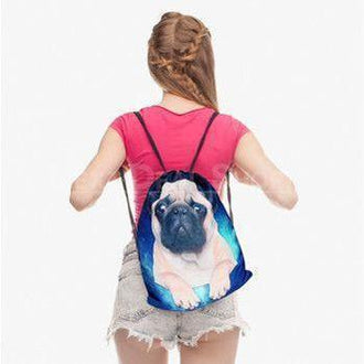 3D Digital Printed Graphic Drawstring Bag