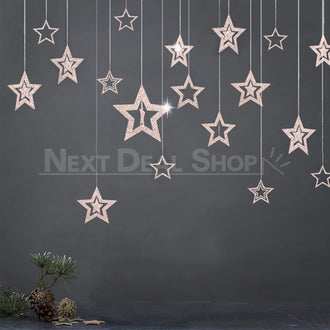 3D Glitter Star Hanging Decoration
