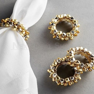 4 Pack - Jingle Bell Festive Napkin Set