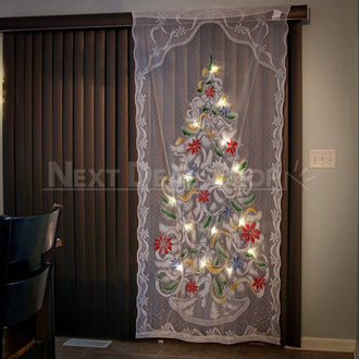 40X84" Christmas Themed Curtain Panel with LEDs